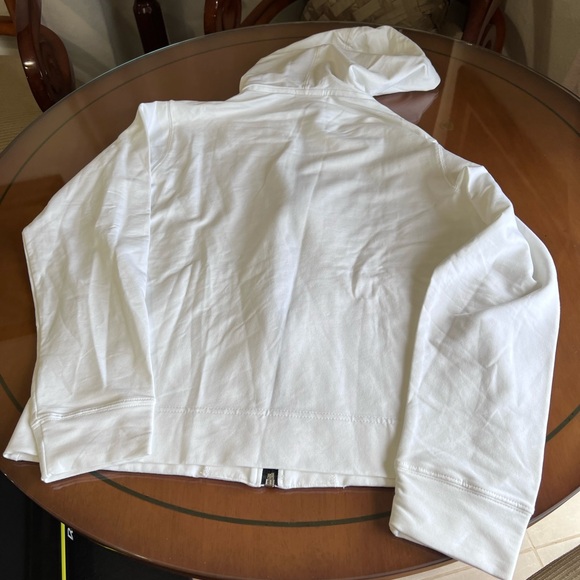 NWOT Lacoste White Zip-Up Hoodie - Picture 5 of 5